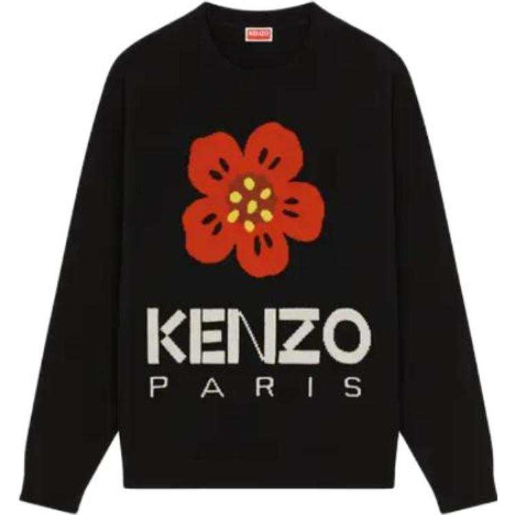 KENZO KENZO Boke Flower Logo Intarsia Crewneck Jumper