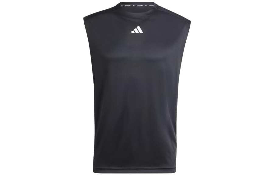Adidas Adidas Gym Tank Tops Men's Black Crew Neck Moderate Straight Fit