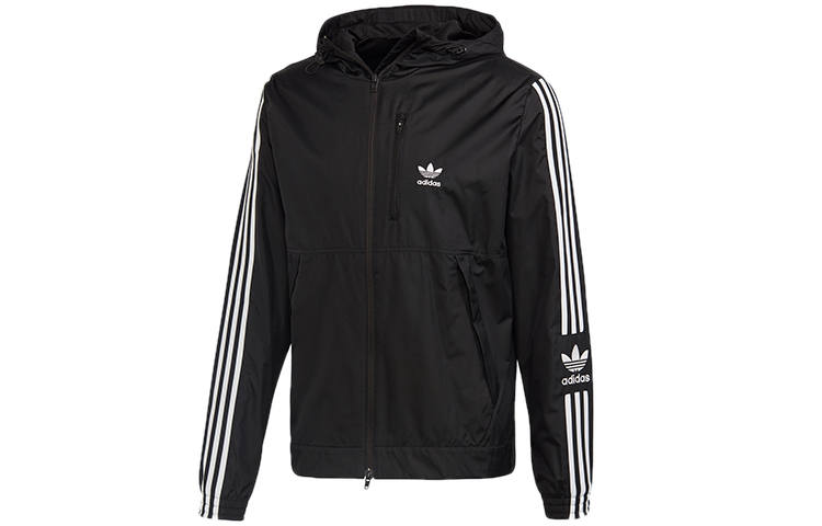 Adidas Originals Jackets Men's Black Hooded Moderate Other