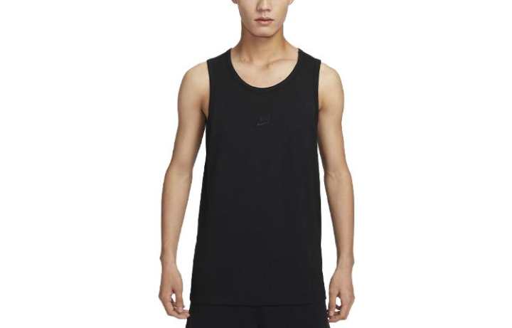 Nike Nike Tank Tops Men's Black Crew Neck Moderate Straight Fit