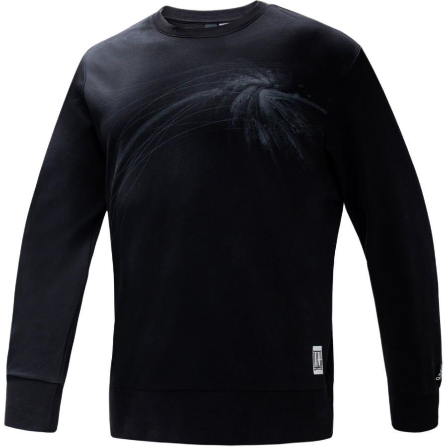 Adidas Adidas Sweatshirts Men's Black Crew Neck Moderate Regular