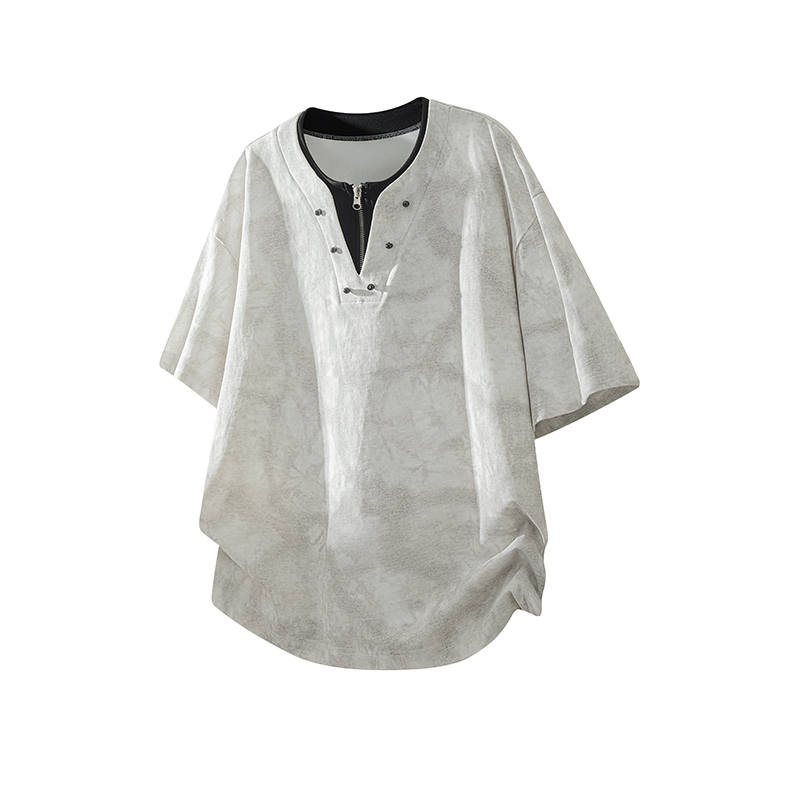 X1617 T Shirts Unisex Crew Neck Moderate Mock Two Piece