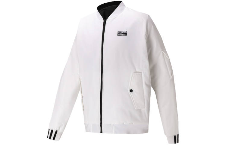 Adidas Originals Jackets Men's White Stand Collar Moderate Pilot