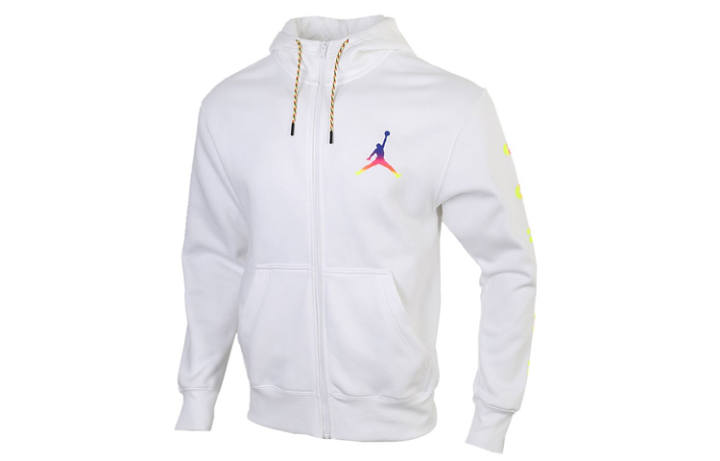 Jordan Jordan Jackets Men's White Hooded Moderate
