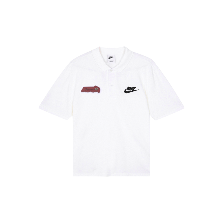 Nike Nike Polo Shirts Men's White Polo Collar Moderate Straight Fit