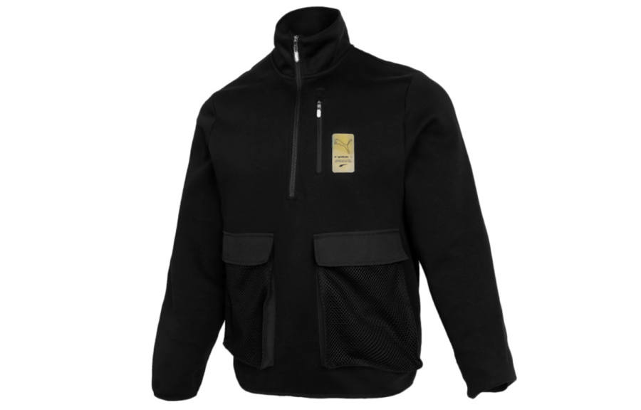 PUMA PUMA Jackets Men's Black Stand Collar Moderate Workwear
