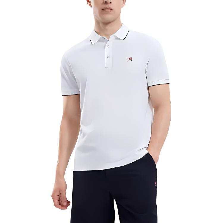 FILA Polo Shirts Men's White Moderate