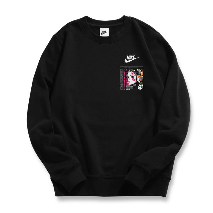 Nike Nike Sweatshirts Unisex Black Crew Neck Moderate Regular