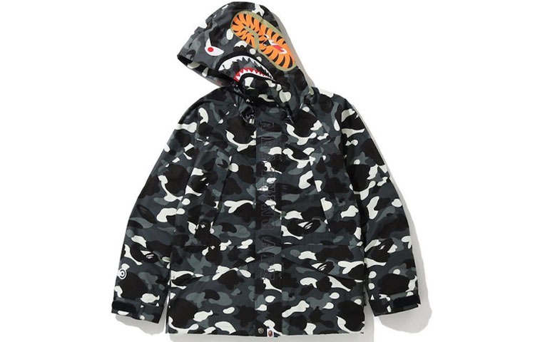 A BATHING APE Bape City Camo Shark Snowboad Jacket
