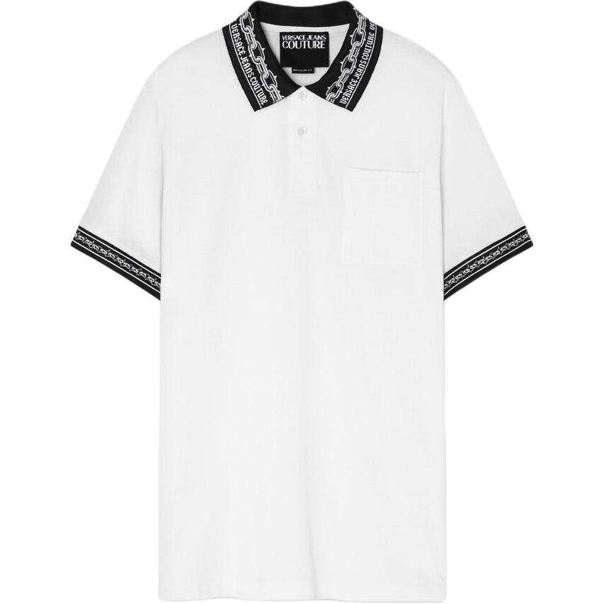 Versace Jeans Couture contrasting-trim piqué polo shirt