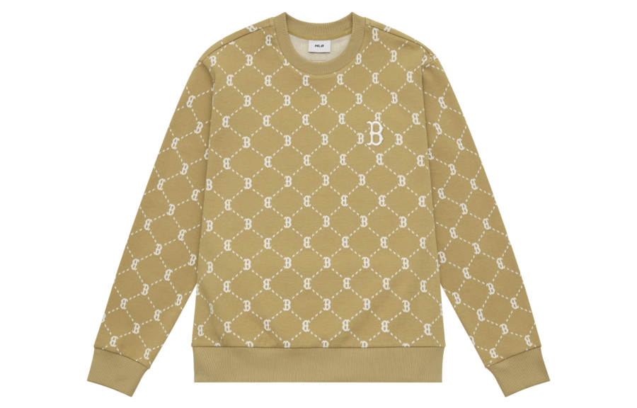 MLB MLB MONOGRAM Collection Basic Boston Red Sox 24FW Crew Neck Sweatshirt Unisex Camel