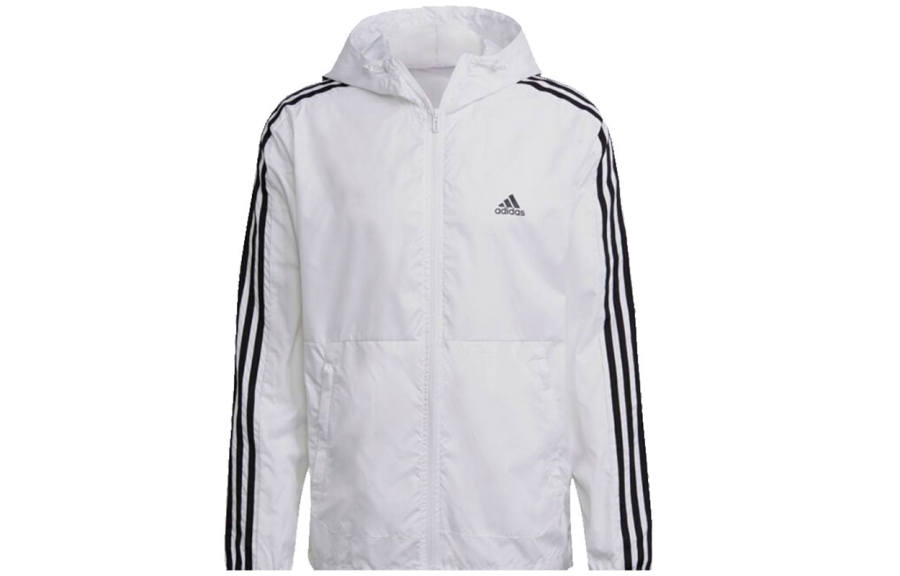 Adidas Adidas Jackets Men's White Hooded Non Detachable Moderate