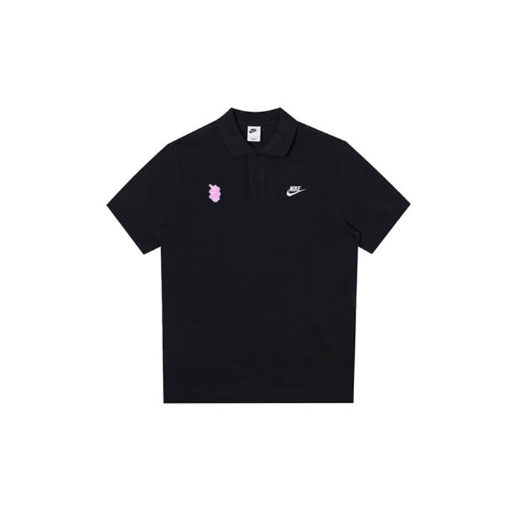 Nike Nike Polo Shirts Men's Black Polo Collar Moderate Straight Fit
