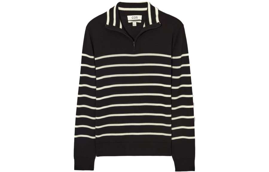 COS COS Knitwear Men's Black Lapel Moderate Other