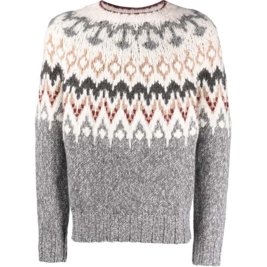 Brunello Cucinelli 【Previous Season】argyle intarsia crew neck jumper