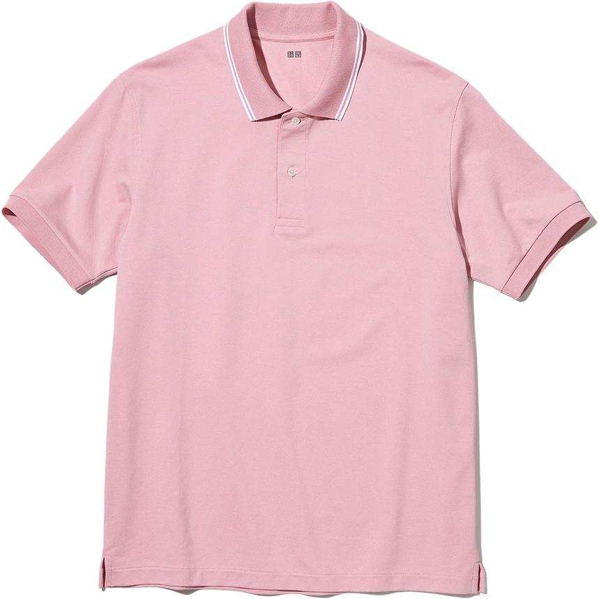 UNIQLO Polo Shirts Unisex Pink Polo Collar Moderate Other