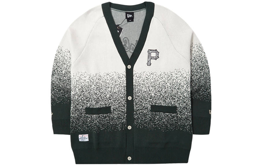 New Era Knitted Fabric Cardigan Unisex Green