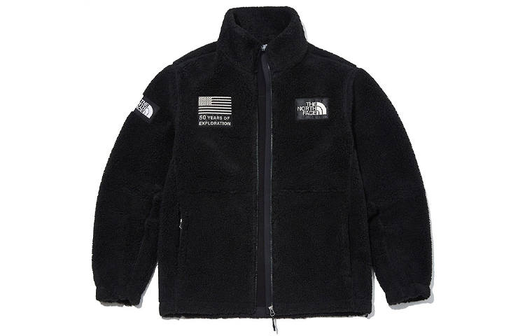THE NORTH FACE Velvet Jackets Unisex Black Stand Collar Moderate Other