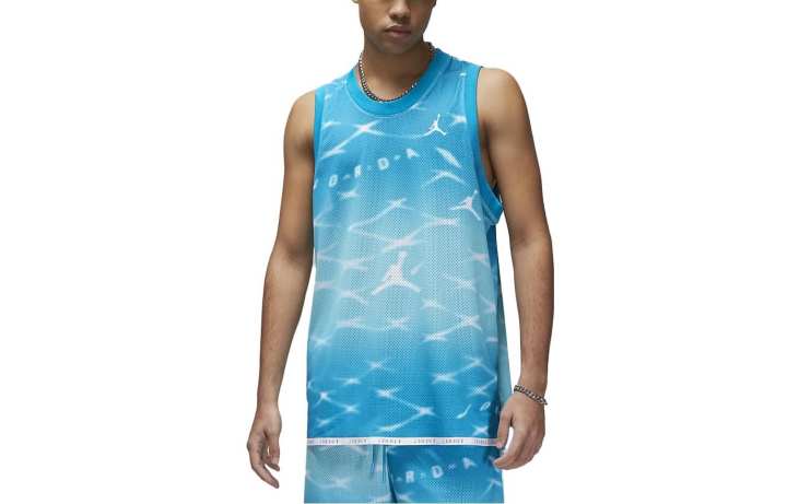 Jordan Jordan ESSENTIALS Tank Tops Men's Blue Crew Neck Moderate Straight Fit
