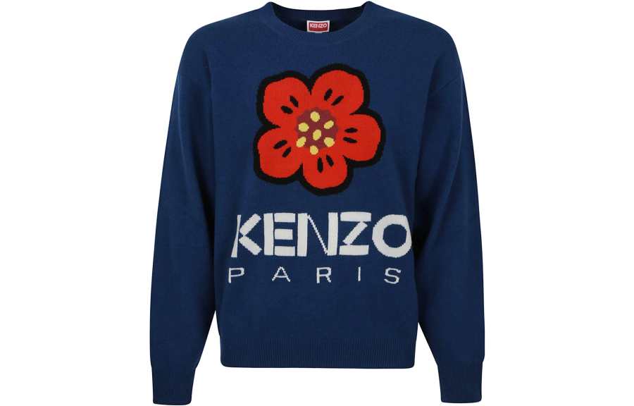 KENZO Boke Flower Intarsia Knitted Crewneck Jumper