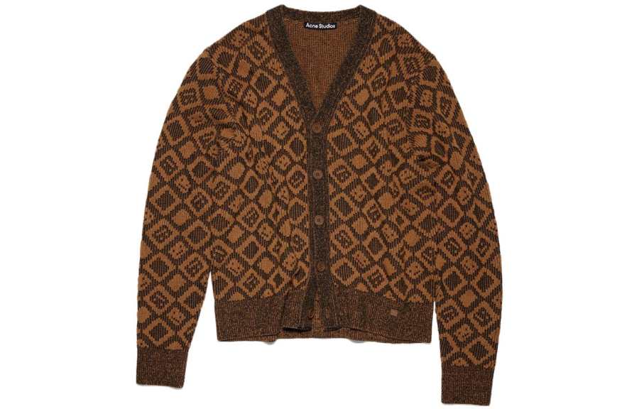 Acne Studios Acne Studios Knitwear Unisex Dark Brown V Neck Moderate Other