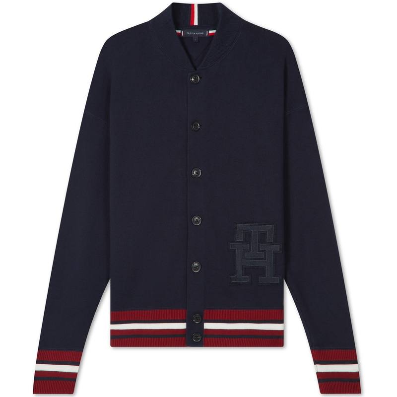 Tommy Hilfiger Knitted Fabric Cardigan Men's Navy Blue