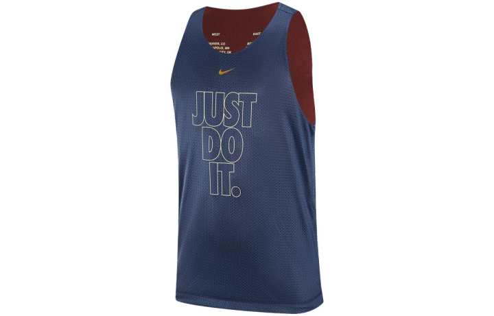 Nike Nike Tank Tops Men's Fen Blue Crew Neck Moderate Straight Fit
