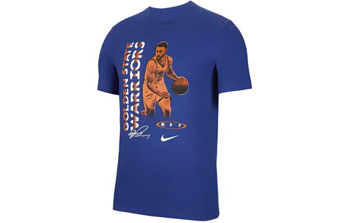 Nike Nike T Shirts Men's Blue Crew Neck Moderate Straight Fit