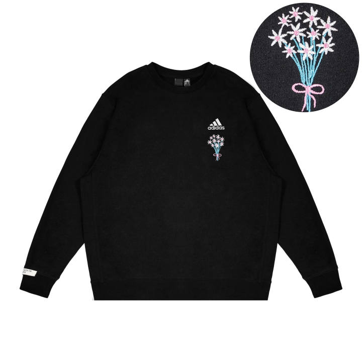 Adidas Adidas Sweatshirts Unisex Black Crew Neck Moderate Other