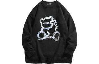 MEIPIN TANG Knitwear Unisex Crew Neck Thickened And Fleece Lined Base Layer