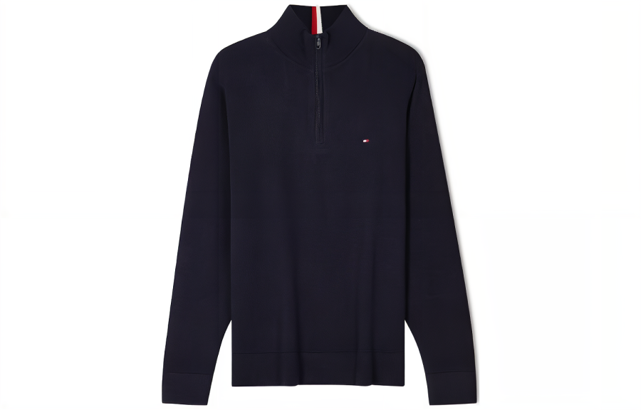 Tommy Hilfiger Knitwear Men's DU7 Navy Blue Stand Collar Moderate Other