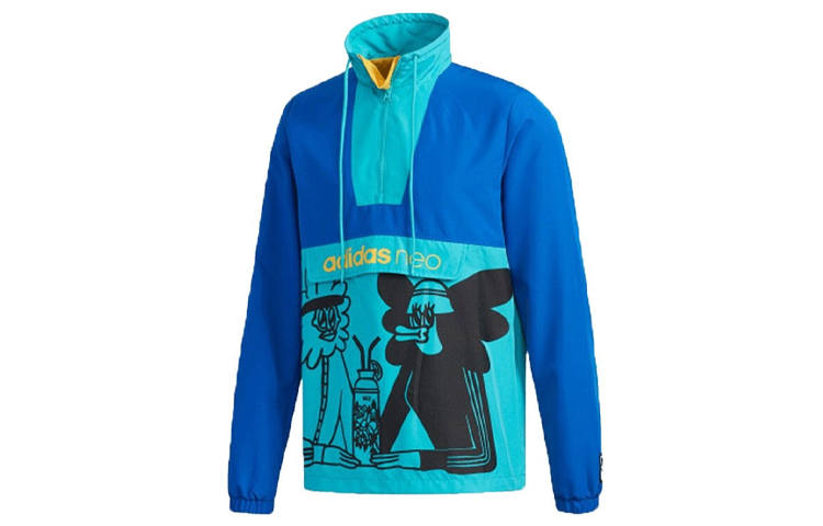 Adidas Neo Jackets Unisex Blue Stand Collar Moderate Other