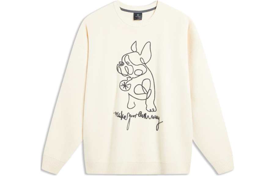 Li-Ning Li Ning Wade Collection Sweaters Unisex Ecru Crew Neck Moderate Other
