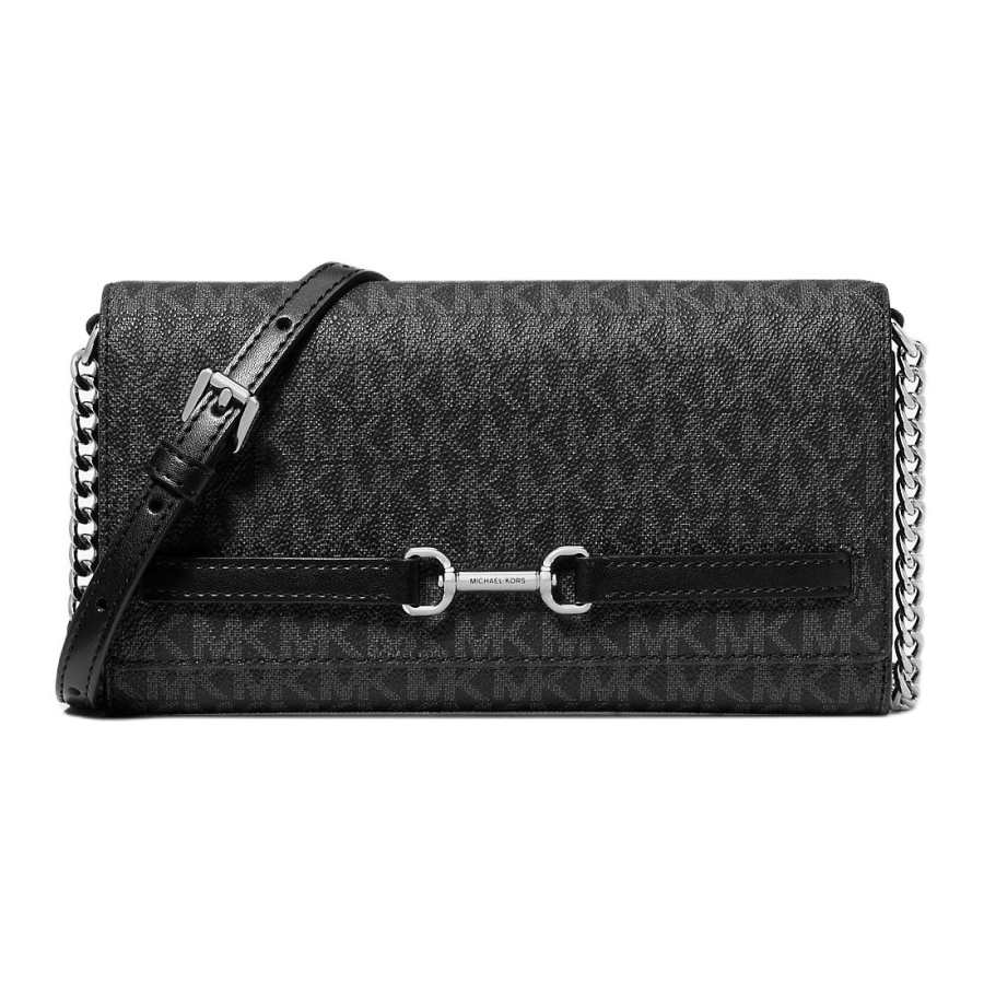 MICHAEL KORS Canvas Artificial Leather Crossbody Bags Large Women's Black