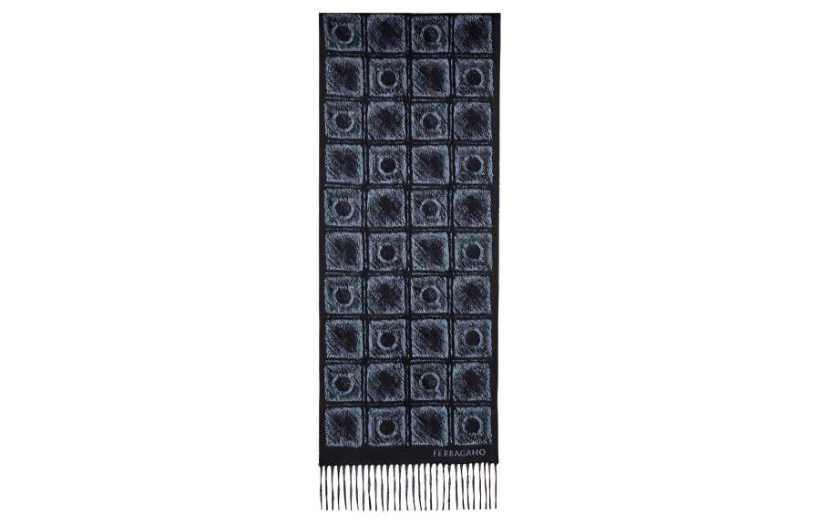 Ferragamo FERRAGAMO Knit Scarves Men's Dark Blue