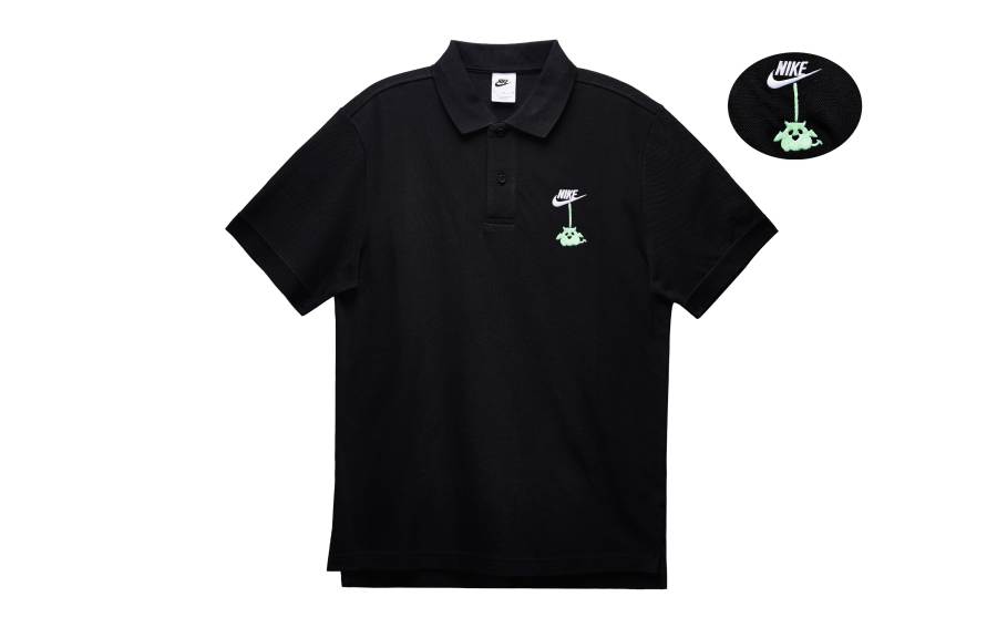 Nike Nike Polo Shirts Men's Black Polo Collar Moderate Straight Fit