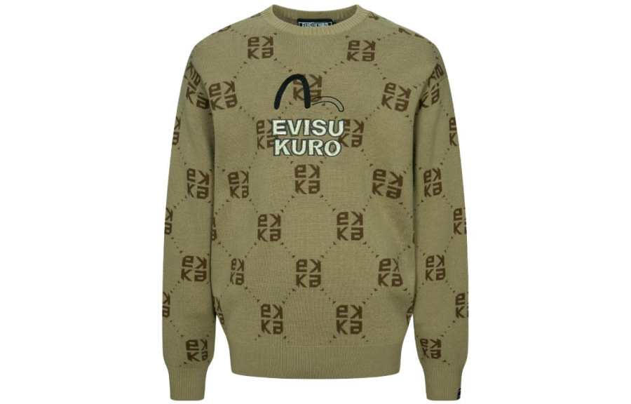 EVISU EVISU Sweaters Men's Apricot Crew Neck Moderate Other