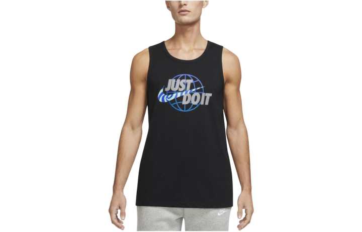 Nike Nike Tank Tops Men's Black Crew Neck Moderate Straight Fit