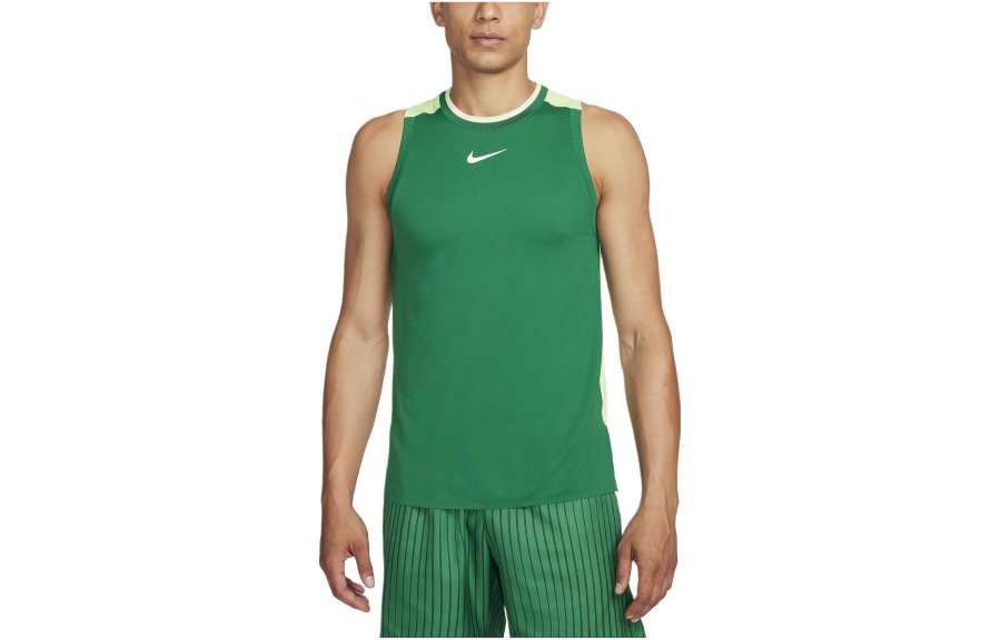 Nike Nike Tank Tops Men's Green Crew Neck Moderate Straight Fit
