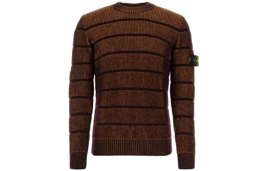 STONE ISLAND STONE ISLAND Striped Compass Patch Sweater