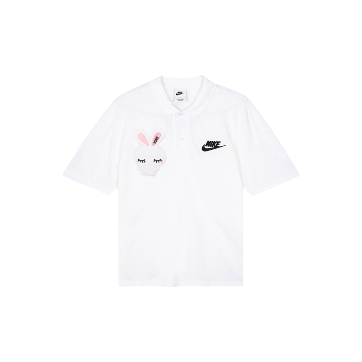 Nike Nike Polo Shirts Men's White Polo Collar Moderate Straight Fit