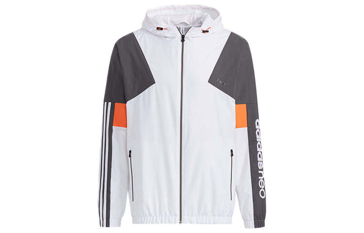 Adidas Neo Jacket Men's White Gray Multicolor