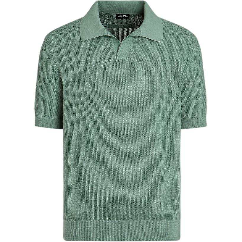 Ermenegildo Zegna Short-Sleeved Knit Polo Shirt