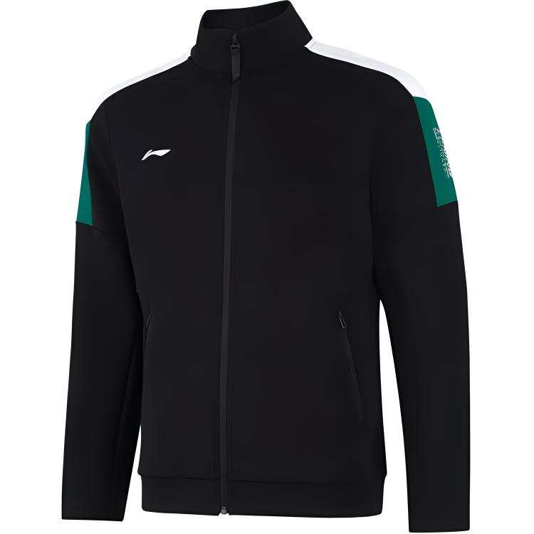 Li-Ning Li Ning Sweatshirts Men's Black Stand Collar Moderate Cardigan