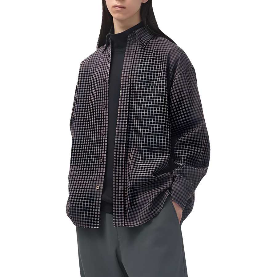 UNIQLO Shirts Men's Chestnut Lapel Moderate Shirt