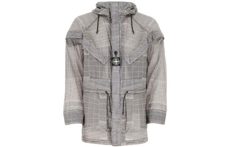 STONE ISLAND Stone Island Reflective Grid Drawstring Jacket