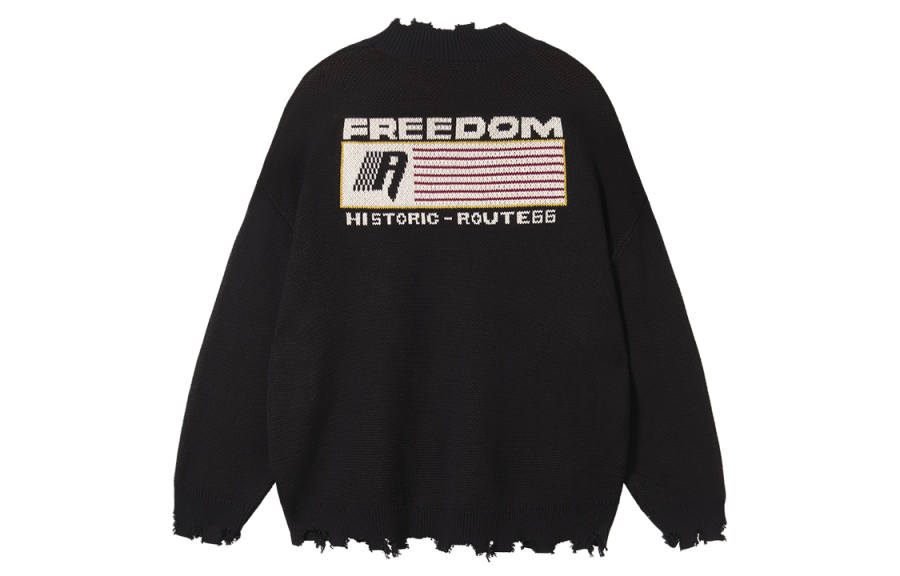 66/ROUTE 66 Sweaters Unisex Crew Neck Moderate Irregular