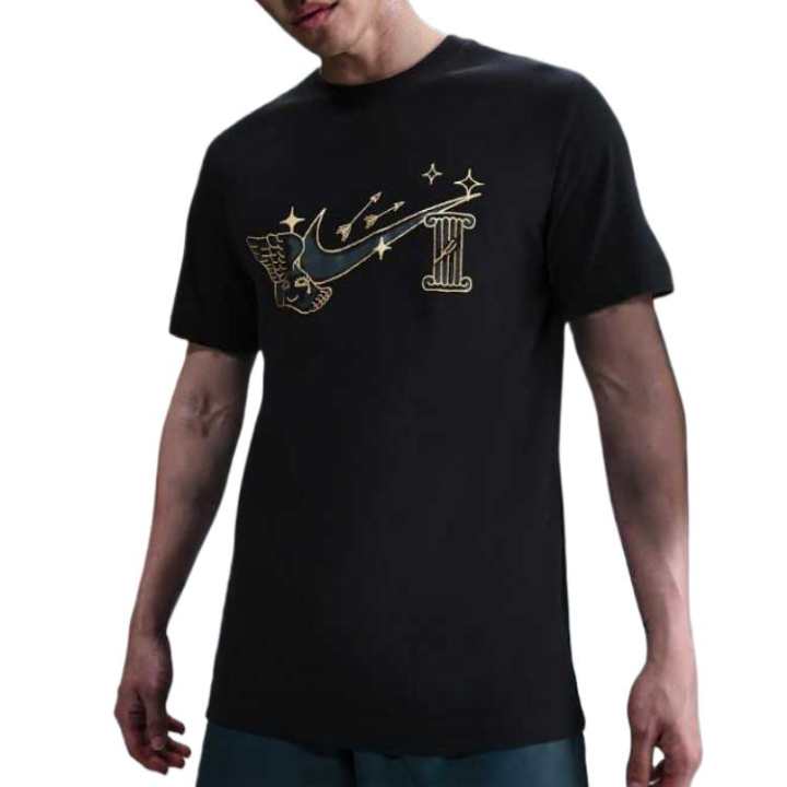 Nike Nike T Shirts Men's Black Crew Neck Straight Fit