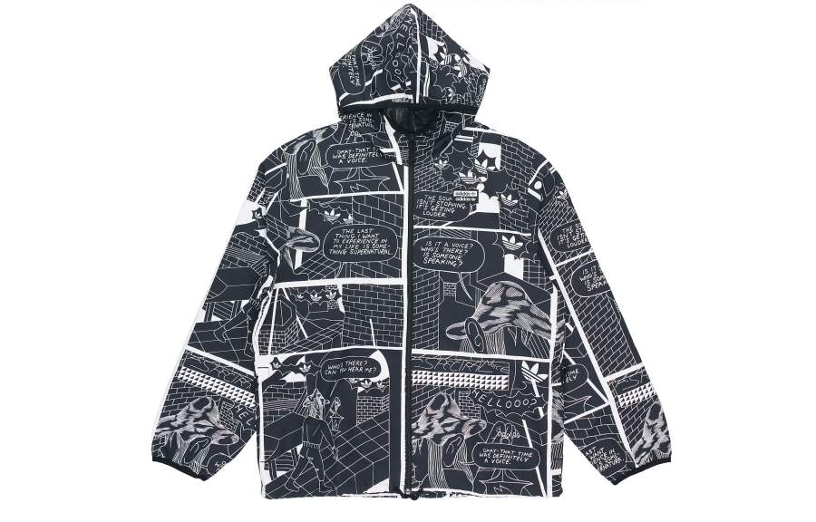 Adidas Originals Jackets Men's Black Hooded Moderate Other