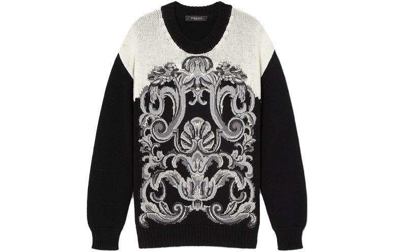 VERSACE VERSACE Sweaters Men's Black Crew Neck Moderate Other